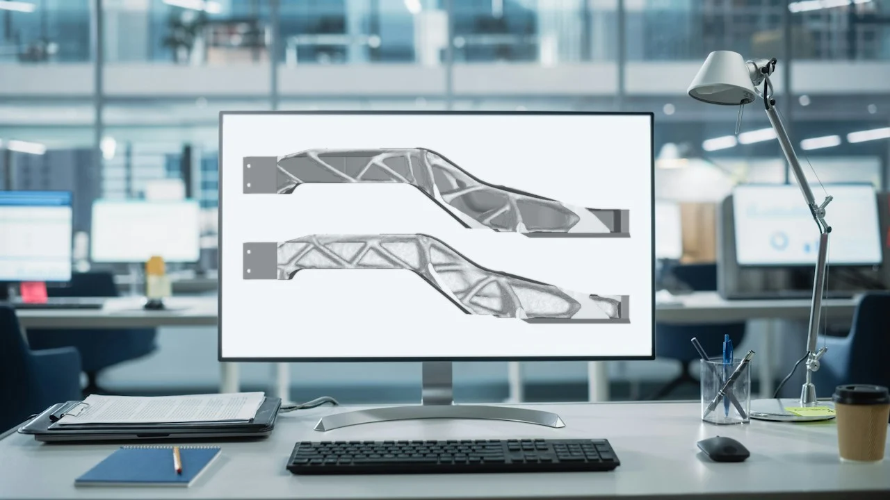 OptiStruct finite element model of a car chassis