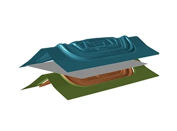Inspire Form model of punch, blank and die