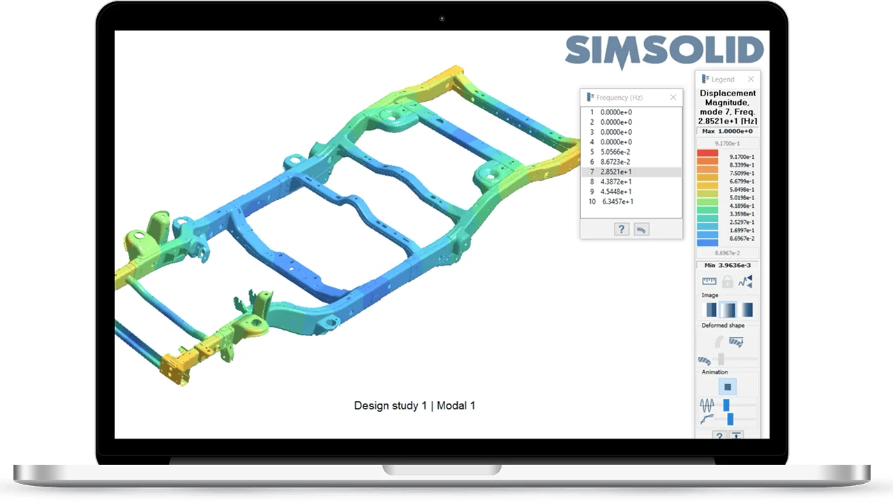 SimSolid analysis of a full assembly